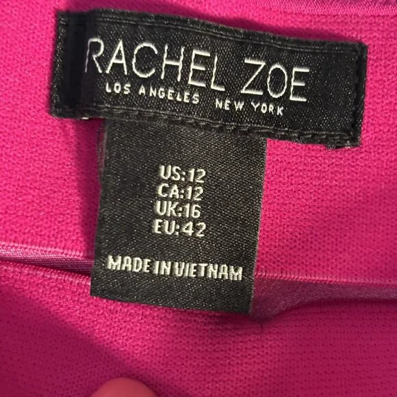 Rachel Zoe Fuchsia Straight-Leg Pull - On Pants Size 12 Stylish & Chic - Picture 2 of 9